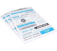 PRICARO Bloc-notes pour tâches "Vintage", A5, reliure à spirales, 3 pièces