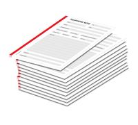 PRICARO Bloc-notes téléphonique, DIN A6, non perforé, rouge, 10 pièces, version linguistique anglaise