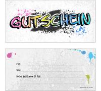 PRICARO Carte-cadeau "Graffiti", avec enveloppe, 10 pièces