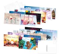 PRICARO Cartes de Noël avec enveloppes et cartes postales "Motifs 1", A6, 40 pièces