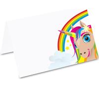 PRICARO Cartes de table "Licorne arc-en-ciel", 50 pièces