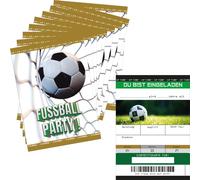 PRICARO Cartes d'invitation anniversaire enfant, A6 "Football", 10 pièces