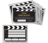 PRICARO Cartes d'invitation d'anniversaire pour enfants, A6 "Clapet de film", 10 pièces