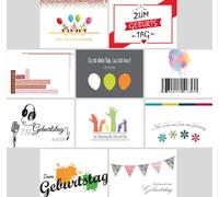 PRICARO Cartes postales d'anniversaire "Motifs 1", A6, 20 pièces