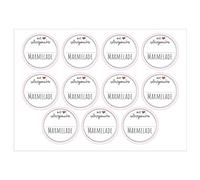 PRICARO Étiquettes "Marmelade Sticker" blanc, A5, 55 pièces