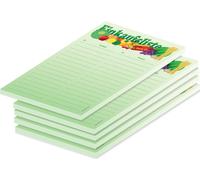 PRICARO Liste de courses "Diversité", magnétique, vert, A6, 50 feuilles, 5 pièces