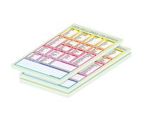 PRICARO Liste de courses "System" multicolore, DIN A5, 3 pièces, version linguistique italienne