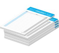 PRICARO Liste de courses "Typo", bleu, A6, 5 pièces