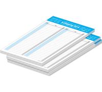 PRICARO Liste de courses "Typo", bleu, DIN A5, 3 pièces, version linguistique anglaise