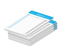 PRICARO Liste de courses "Typo", bleu, DIN A6, 5 pièces, version linguistique anglaise