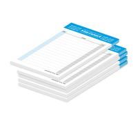 PRICARO Liste de courses "Typo", bleu, DIN A6, 5 pièces, version linguistique française