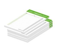 PRICARO liste de courses "Typo", magnétique, vert, A6, 25 feuilles, 5 pièces, version linguistique anglaise
