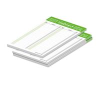 PRICARO Liste de courses "Typo", Vert, DIN A5, 3 pièces, version linguistique espagnole