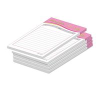 PRICARO Lot de 5 liste de courses « Speed », magnétiques, roses, format A6, 25 feuilles