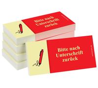 PRICARO notes adhésives "Après signature retour", rouge, 100 feuilles, 5 pièces
