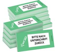 PRICARO Notes repositionnables "Après signature retour", vert, 100 feuilles, 10 pièces