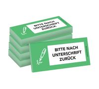 PRICARO Notes repositionnables "Après signature retour", vert, 100 feuilles, 5 pièces