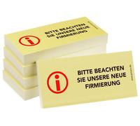 PRICARO Notes repositionnables "Nouvelle raison sociale", 100 feuilles, 5 pièces