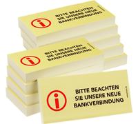 PRICARO Notes repositionnables "Nouvelles coordonnées bancaires", 100 feuilles, 10 pièces