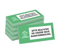 PRICARO Notes repositionnables "Nouvelles coordonnées bancaires", vert, 100 feuilles, 5 pièces