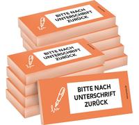 PRICARO Notes repositionnables "Retour après signature", orange, 100 feuilles, 10 pièces