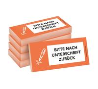 PRICARO Notes repositionnables "Retour après signature", orange, 100 feuilles, 5 pièces