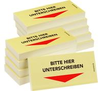 PRICARO Papillons adhésifs "Signez ici", flèche en bas, 100 feuilles, 10 pièces