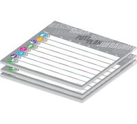 PRICARO Plan de nettoyage "Structure", gris, A4, 25 feuilles, 3 pièces