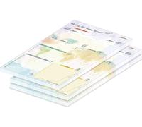 PRICARO Planificateur de voyage "Monde", A4, 25 feuilles, 3 pièces