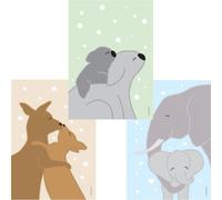 PRICARO Poster "Amour des animaux", A4, lot de 3