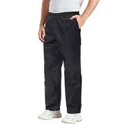 PRICE BEATER Pantalon de chef professionnel pour uniforme de cuisine unisexe adulte en polycoton classique, taille élastique, idéal pour un usage quotidien, Noir , 4XL