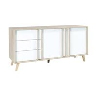 PRICE FACTORY just for you Buffet Moyen modèle Malmo Blanc - Design scandinave