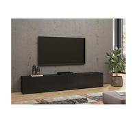 PRICE FACTORY just for you Meuble TV 180cm Collection EVA. Couleur Noir et chêne.