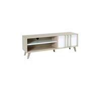PRICE FACTORY just for you Meuble TV Malmo 150 cm - Chêne Clair et Blanc