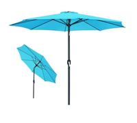 Meublorama Parasol inclinable Rond Bleu Turquoise diamètre 300cm