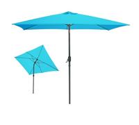 Meublorama Parasol inclinable rectangulaire turquoise 200x300cm