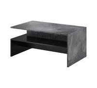 PRICE FACTORY just for you Table Basse Design Ramos - Gris Effet Ardoise et Noir - Plateau intermédiaire - Style Contemporain
