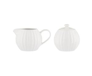 Price & Kensington 0056.818 Pot à lait et sucrier en grès Blanc