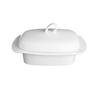 Price & Kensington Beurrier Simplicity avec couvercle en porcelaine blanche