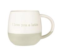 Price & Kensington Mug en grès pour latte, café, thé, choco I Love You A Latte, chocolat chaud, boissons 340 ml