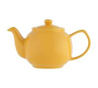 Price & Kensington Théière anglaise pour 6 tasses, en faïence de qualité supérieure, jaune moutarde brillant, passe au micro-ondes et au lave-vaisselle, théière vintage