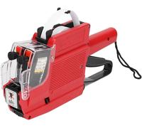 Price Label Gun,MX-6600 10 Digits and 2 Lines Labeling Machine,for Various Symbols,Price,Retail Labels,Expiry Date Stamps,Product (Red)