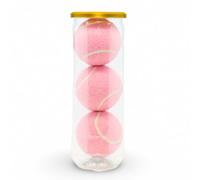 Price's 3 balles de tennis tubulaires de couleur rose pastel (1 x 3 balles) | Type 2 sans pression | Norme ITF | Idéal pour les jeux sur le terrain, le coaching, le tennis ou rapporter un chien |