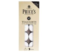 Price's Bougie Blanc 10pk Jusqu'À 5 Heures Brûler Temps Décoration