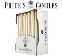 Price's Bougie Déballé Pointu Bougies Dîner 50-Pack 8 Heures Brûler Ivoire