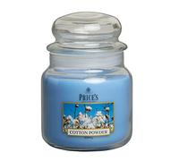 Price's - Bougie en pot moyen en poudre de coton - Parfum doux, délicieux et de qualité - Parfum longue durée - Jusqu'à 90 heures de combustion - Idéal pour toutes les occasions