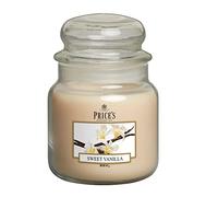 Price's - Bougie en pot moyenne à la vanille douce - Parfum doux, délicieux et de qualité - Parfum longue durée - Jusqu'à 90 heures de combustion - Idéal pour toutes les occasions