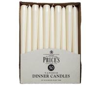 Prices Candles Bougie Conique déballé de Table, Lot de 50-Ivoire