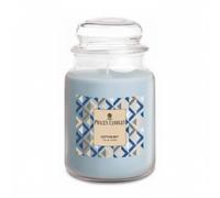 Price's Candles Cotton Sky Bougie parfumée en grand pot 1000 g, durée jusqu'à 130 heures, lis, violette et orange, parfum frais et léger, verre avec couvercle