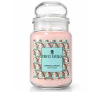 Price's Candles Crystal Fruits Bougie parfumée 560 g, durée jusqu'à 130 heures, pomme, rhubarbe, parfum fruité et dolceamara, verre avec couvercle